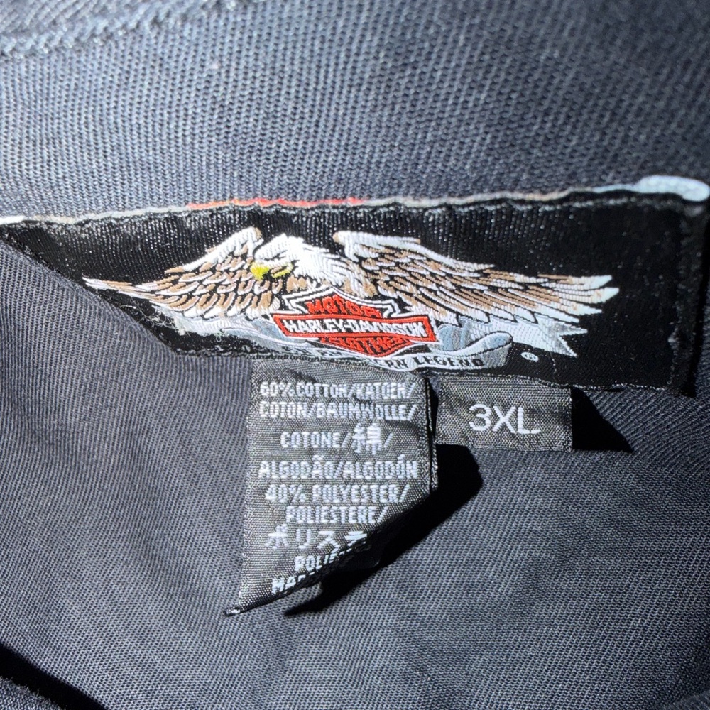 Harley Davidson Black Willie G Skull Button Up Embroidered Short Sleeve Size 3XL - Picture 3 of 7